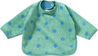 Lätzchen mit Ärmel & Punkte-Muster, grün & blau, 1 St