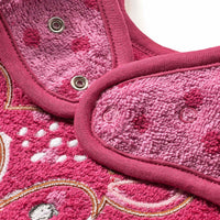 Lätzchen mit Ärmel & Tier-Motiv, rosa, 1 St