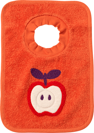 Lätzchen mit Apfel-Motiv, rot, 1 St