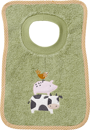 Lätzchen mit Bauernhoftier-Motiv, grün, 1 St ALANA