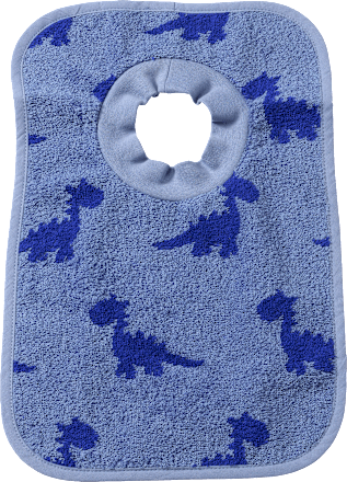 Slabbetje met dinosaurussenpatroon, blauw, 1 stuk