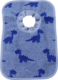 Slabbetje met dinosaurussenpatroon, blauw, 1 stuk