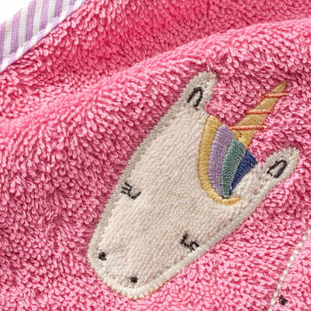 Lätzchen mit Einhorn-Applikation, rosa, 1 St