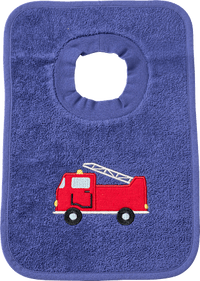 Lätzchen mit Feuerwehrauto-Motiv, blau, 1 St