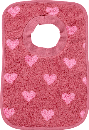 Lätzchen mit Herz-Muster, rosa, 1 St