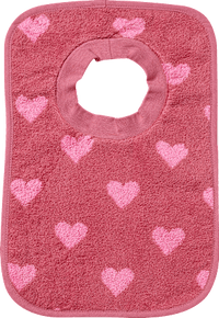 Lätzchen mit Herz-Muster, rosa, 1 St