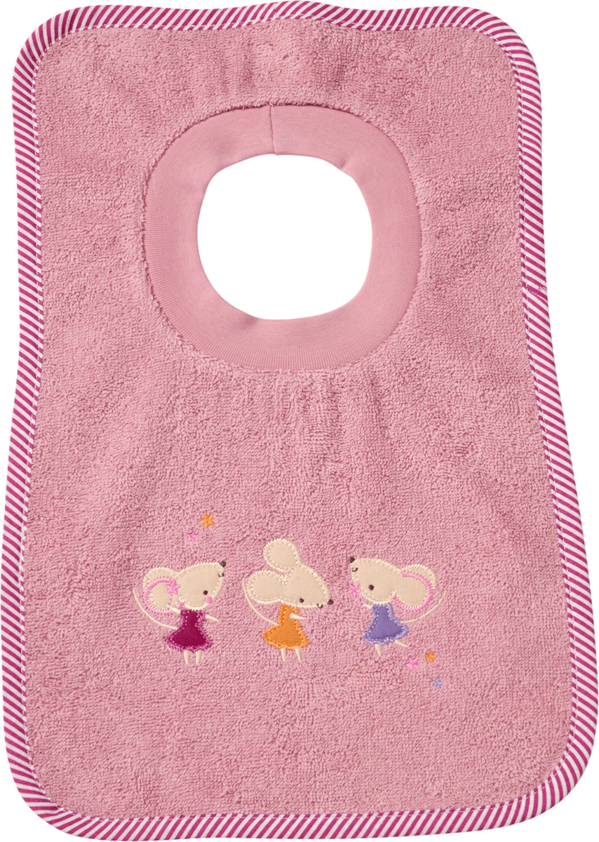 ALANA Lätzchen mit Mäuse-Applikation, rosa, 1 St