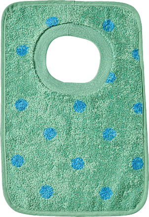 Slabbetje met stippenpatroon, groen &amp; blauw, 1 stuk