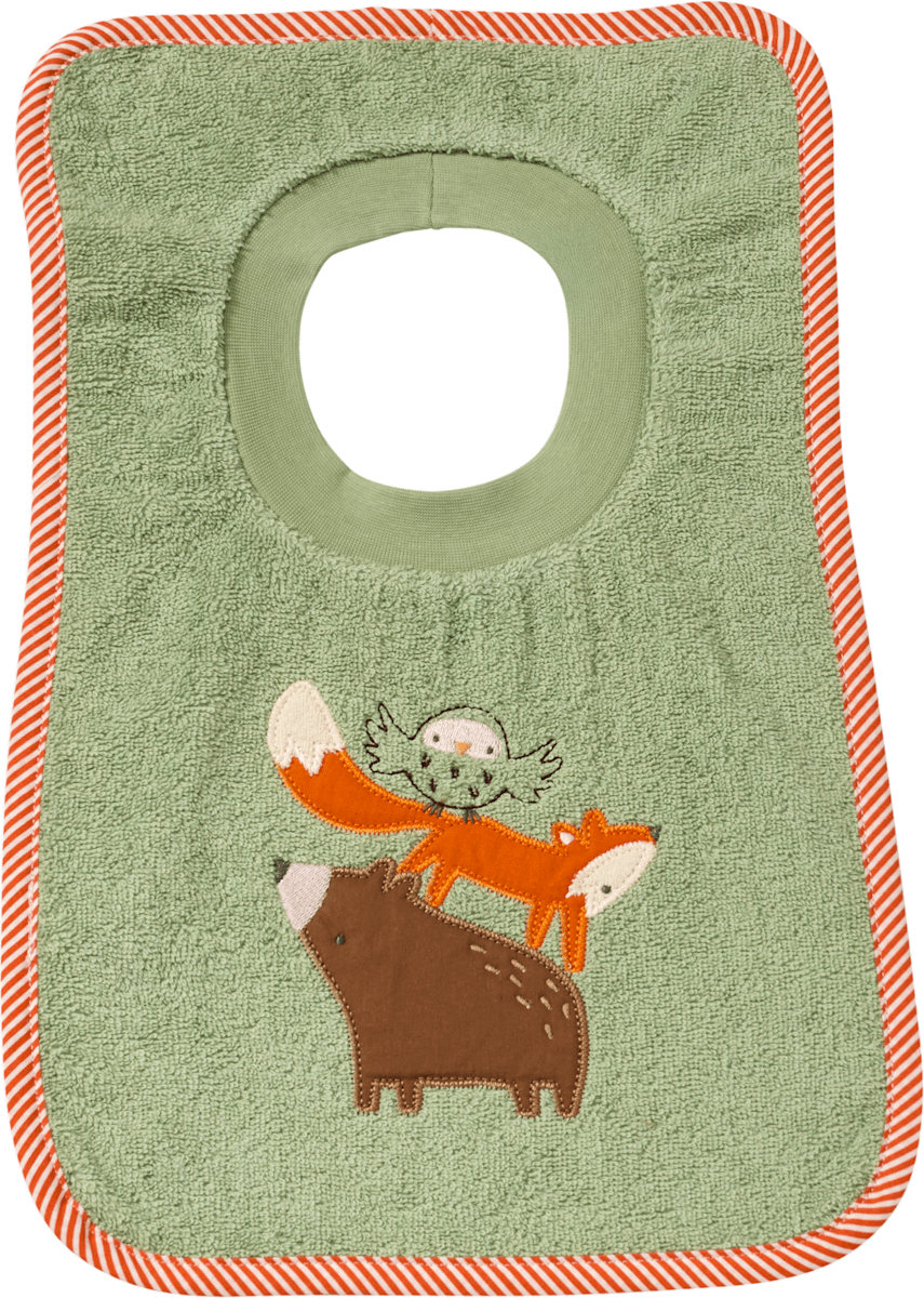 ALANA Lätzchen mit Tier-Applikation, grün, 1 St