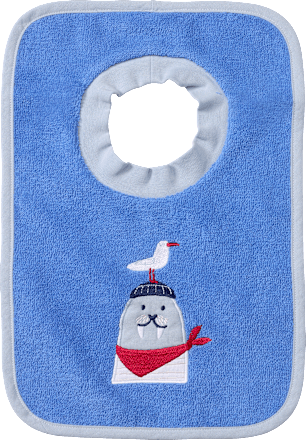 Lätzchen mit Wal-Applikation, blau, 1 St