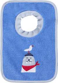 Lätzchen mit Wal-Applikation, blau, 1 St