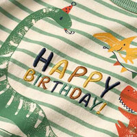 Langarmshirt Geburtstag mit Happy Birthday-Schriftzug, grün, Gr. 98/104, 1 St