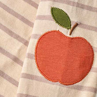 Langarmshirt mit Apfel-Applikation, beige, Gr. 80, 1 St