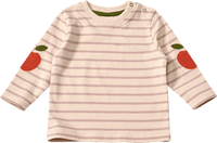 Langarmshirt mit Apfel-Applikation, beige, Gr. 80, 1 St
