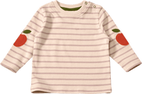 Langarmshirt mit Apfel-Applikation, beige, Gr. 86, 1 St