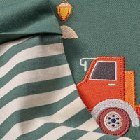 Langarmshirt mit Baustellen-Motiv, grün, Gr. 104, 1 St