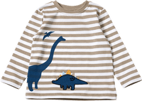 Langarmshirt mit Dino-Muster, braun, Gr. 98, 1 St