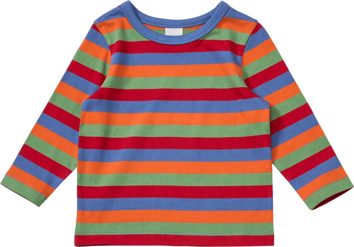 Langarmshirt mit Ringel-Muster, bunt, Gr. 104, 1 St
