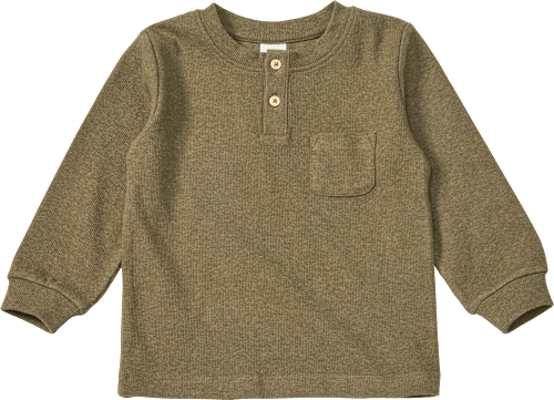 ALANA Langarmshirt mit Ripp-Struktur, grau, Gr. 128, 1 St
