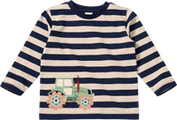 ALANA Langarmshirt mit Traktor-Applikation, blau & beige, Gr. 110, 1 St