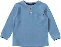 Langarmshirt mit Waffel-Struktur & Tasche, blau, Gr. 116, 1 St ALANA