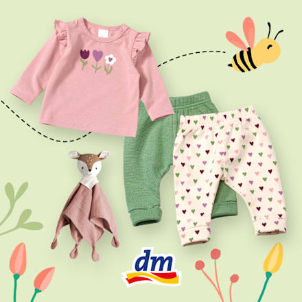 Langarmshirt Pro Climate mit Blumen-Motiv & Rüschen, rosa, Gr. 62, 1 St ALANA