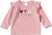 Langarmshirt Pro Climate mit Blumen-Motiv & Rüschen, rosa, Gr. 62, 1 St ALANA