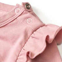 Langarmshirt Pro Climate mit Blumen-Motiv & Rüschen, rosa, Gr. 62, 1 St ALANA