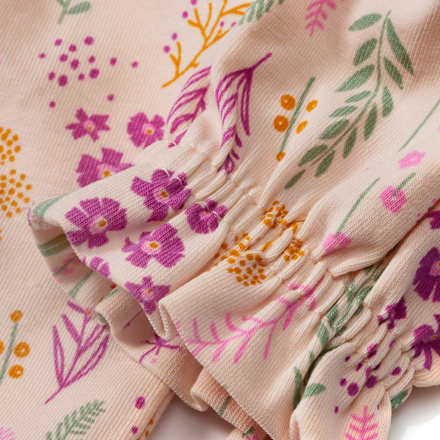 Langarmshirt Pro Climate mit Blumen-Muster & Rüschen, beige & rosa, Gr. 62, 1 St