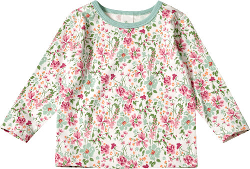 Langarmshirt Pro Climate mit Blumen-Muster, weiß & rosa, Gr. 122, 1 St ALANA
