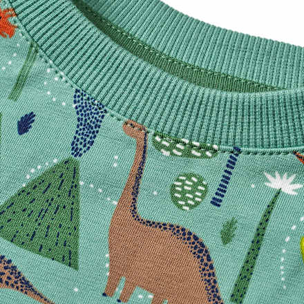 Langarmshirt Pro Climate mit Dino-Muster, grün, Gr. 116, 1 St ALANA