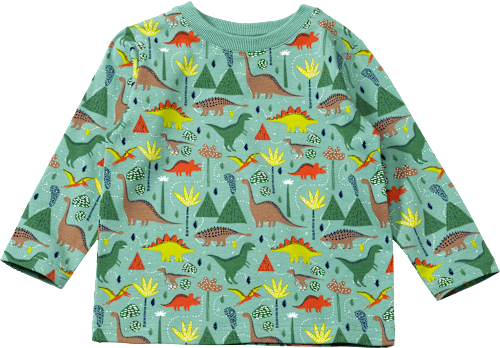 Langarmshirt Pro Climate mit Dino-Muster, grün, Gr. 116, 1 St ALANA