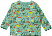 Langarmshirt Pro Climate mit Dino-Muster, grün, Gr. 116, 1 St ALANA
