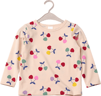Langarmshirt Pro Climate mit Kirschen-Muster, beige, Gr. 116, 1 St