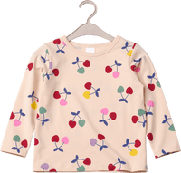 ALANA Langarmshirt Pro Climate mit Kirschen-Muster, beige, Gr. 98, 1 St
