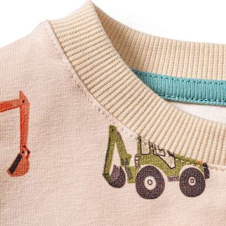 Langarmshirt Pro Climate mit Traktor-Muster, beige, Gr. 98, 1 St ALANA