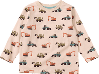 Langarmshirt Pro Climate mit Traktor-Muster, beige, Gr. 98, 1 St ALANA