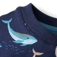 Langarmshirt Pro Climate mit Wal-Muster, blau, Gr. 128, 1 St ALANA