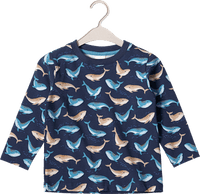 Langarmshirt Pro Climate mit Wal-Muster, blau, Gr. 128, 1 St ALANA