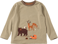 Langarmshirt Pro Climate mit Waldtier-Motiv, braun, Gr. 104, 1 St ALANA