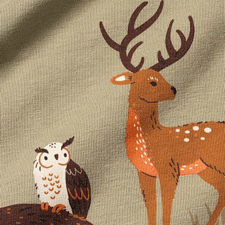 Langarmshirt Pro Climate mit Waldtier-Motiv, braun, Gr. 104, 1 St ALANA