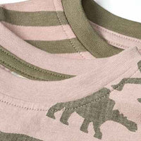 Langarmshirts mit Dino-Muster, grün, Gr. 110, 2 St