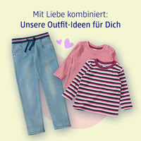 Langarmshirts mit Ripp-Struktur + Ringel-Muster, rosa, Gr. 122, 2 St