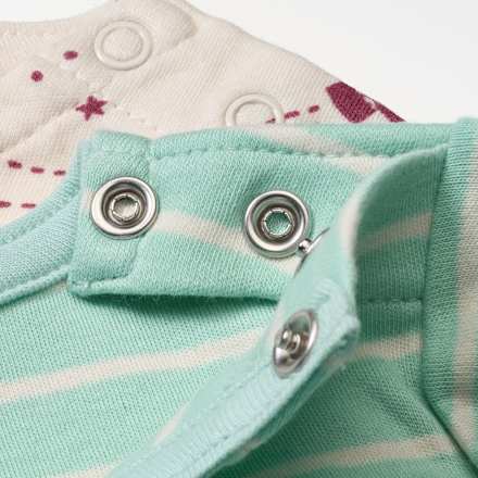 ALANA Langarmshirts mit Weltall-Muster, blau + beige, Gr. 68, 2 St