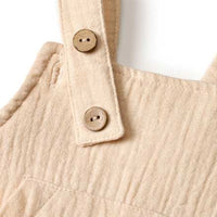 Latzhose aus Musselin, beige, Gr. 68, 1 St ALANA