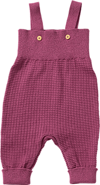Latzhose aus Strick & mit Mitwachsfunktion, lila, Gr. 74, 1 St