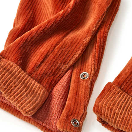 Latzhose aus Velours mit Fuchs-Motiv, rot, Gr. 86, 1 St