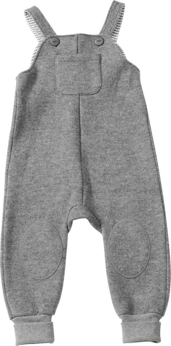 ALANA Latzhose aus Wollwalk mit Mitwachsfunktion, grau, Gr. 110/116, 1 St