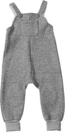 Latzhose aus Wollwalk mit Mitwachsfunktion, grau, Gr. 86/92, 1 St