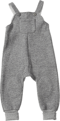 Latzhose aus Wollwalk mit Mitwachsfunktion, grau, Gr. 86/92, 1 St